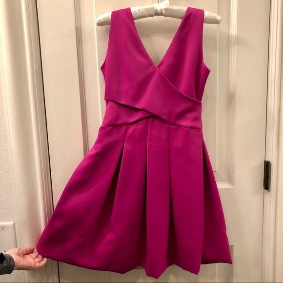 Halston Heritage Bell Skirt Satin Dress - Picture 2 of 5